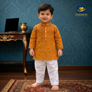 Kids Premium Cotton Embroidered Panjabi | Stylish Design | Sizes 20-30
