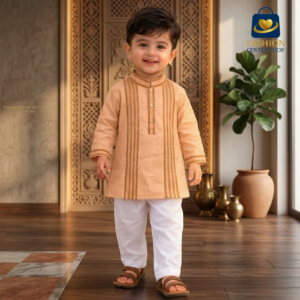Kids Premium Cotton Embroidered Panjabi | Stylish Design | Sizes 20-30