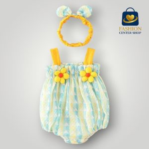 Premium Baby Girls Floral Romper Dress Set